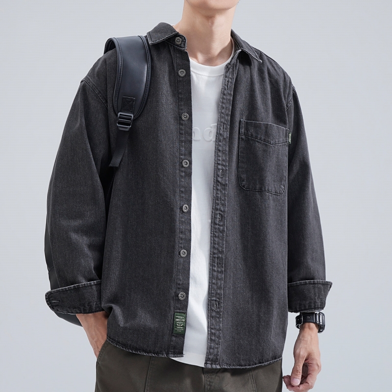 Winter Clothing Gear - Denim Shirt Men's Long Sleeve 2025