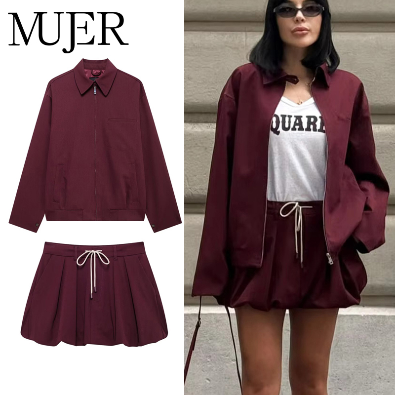 Winter Clothing Gear - MUJER 2025 Balloon Skirt Sets for