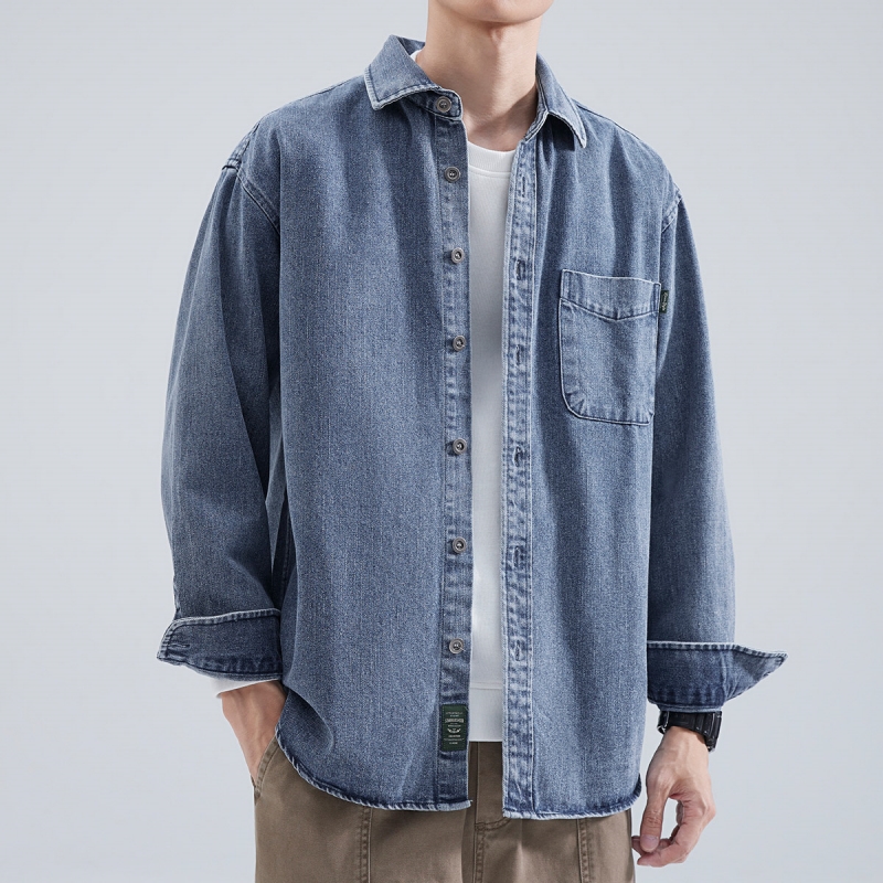 Denim Shirt Men's Long Sleeve  - огляд і ціна Winter Clothing Gear
