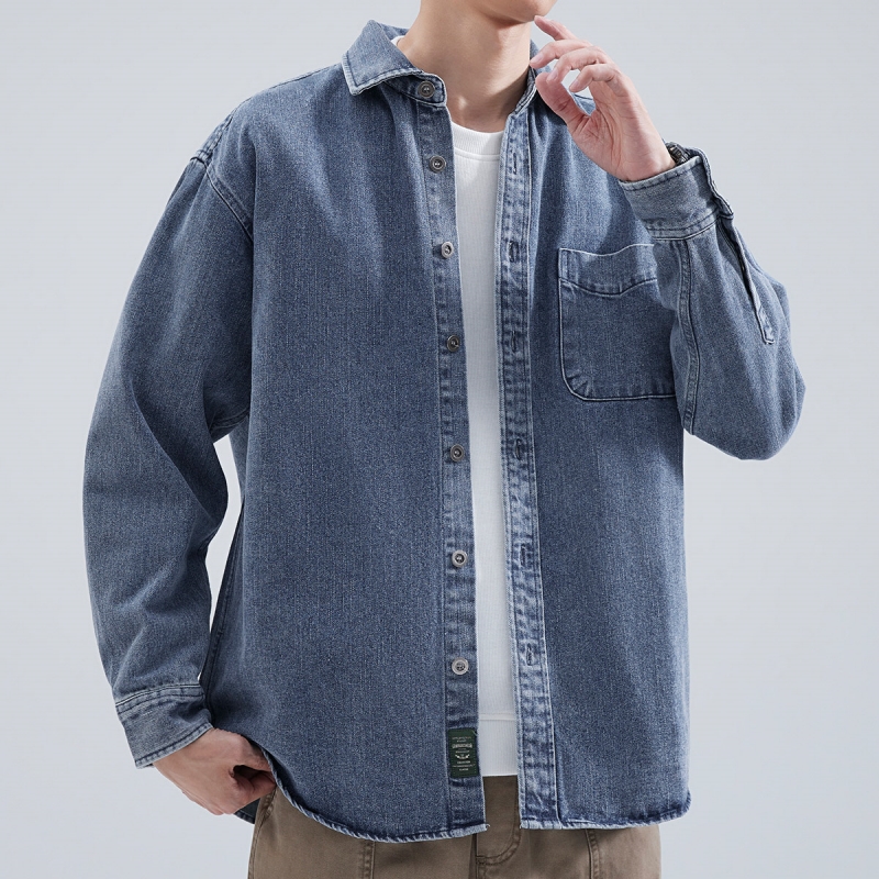 Denim Shirt Men's Long Sleeve  - огляд і ціна Winter Clothing Gear