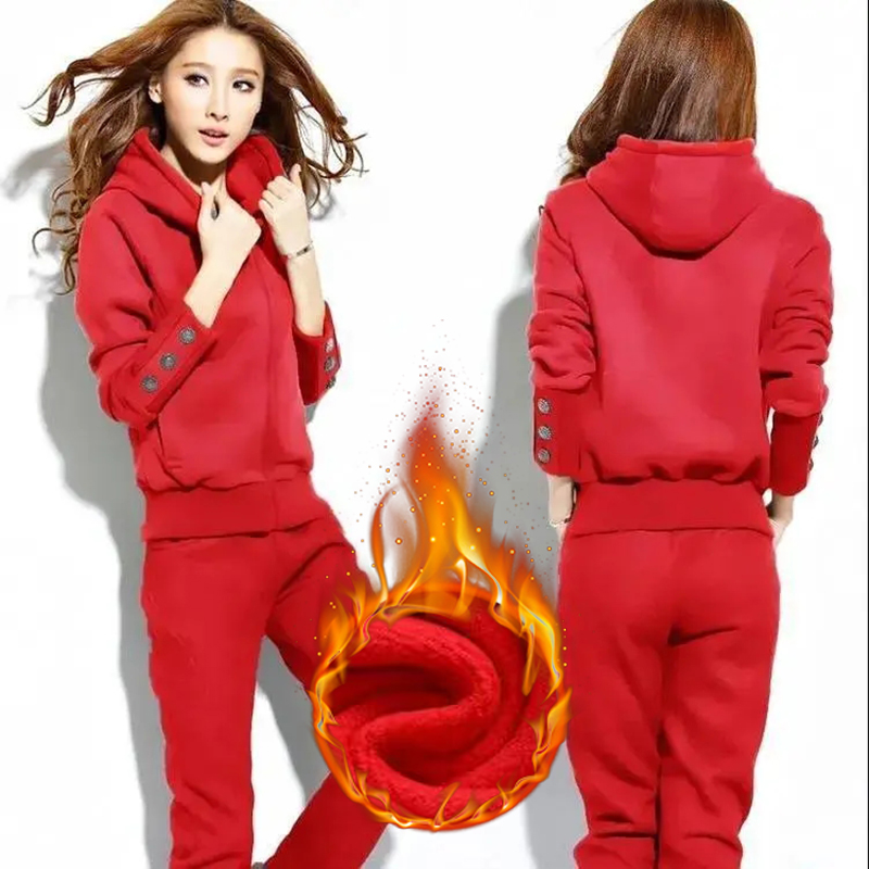 Winter 2 Pieces Sets Hooded Pl - огляд і ціна Winter Clothing Sales
