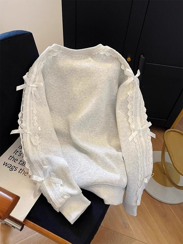 Round Neck Pearl Women's Sweat - огляд і ціна Winter Clothing Essential