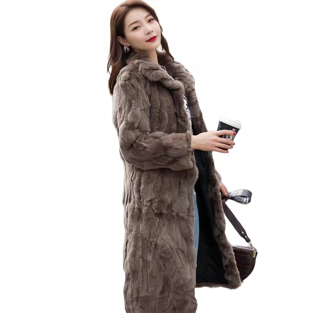 Real Rex Rabbit Fur Coat for W - огляд і ціна Quality Winter Clothing Jacket